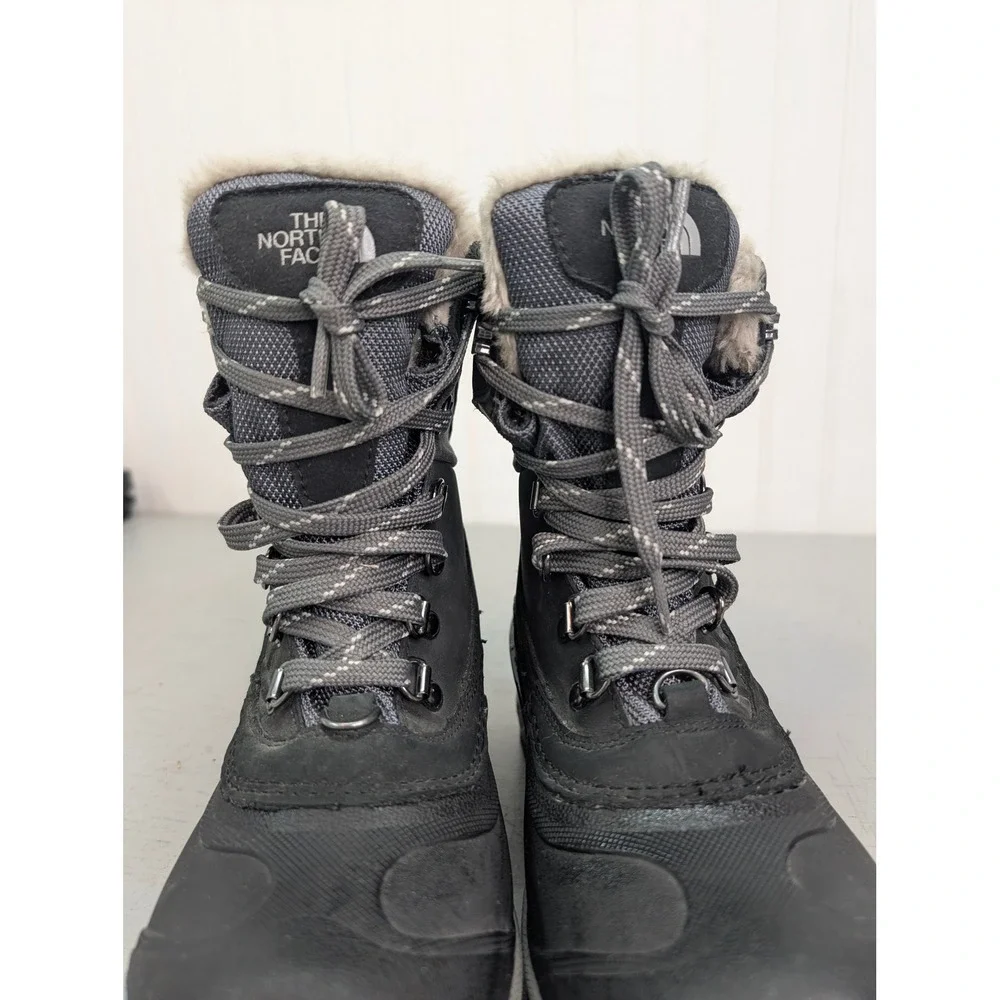 The North Face Women's Chilkat 400 Snow Boots Black Size 5 Waterproof Lace Up‎